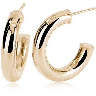 1 - Pink hoop earrings 563448 925 silver polished finish