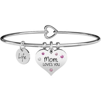 1 - Bracciale Kidult Mom Loves you 731902 acciaio 316L Family