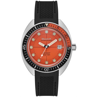 1 - Bulova Oceanograpgher Devil's Diver orange 96B350 men's watch with silicone strap