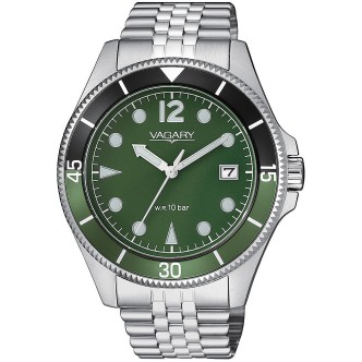 1 - Aqua108th Vagary by Citizen men's green watch VD5-015-41 only time steel