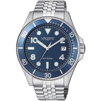 1 - Orologio uomo Aqua108th Vagary by Citizen blu VD5-015-71 acciaio