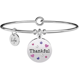 1 - Bracciale Kidult Thankful donna 731892 acciaio con cristalli Love