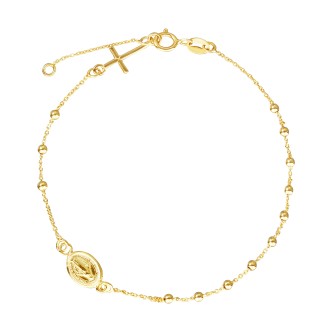 1 - Madonna bracelet Yellow Gold stroili Holy woman 1411701