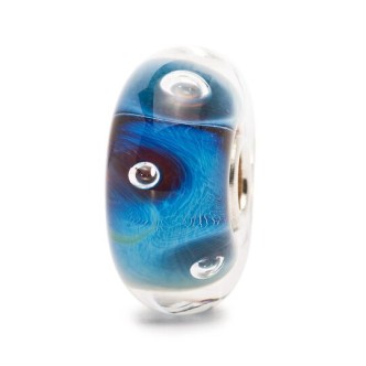 1 - Trollbeads Eye of the Cyclone TGLBE-10143 Blue glass