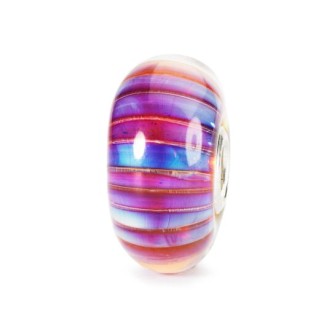 1 - Trollbeads Strisce Aurora TGLBE-10172 Vetro color viola