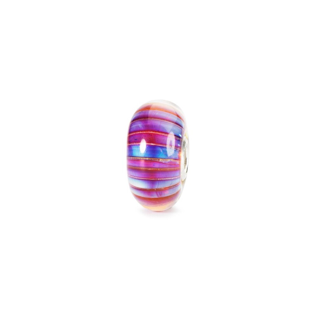 1 - Trollbeads Strisce Aurora TGLBE-10172 Vetro color viola