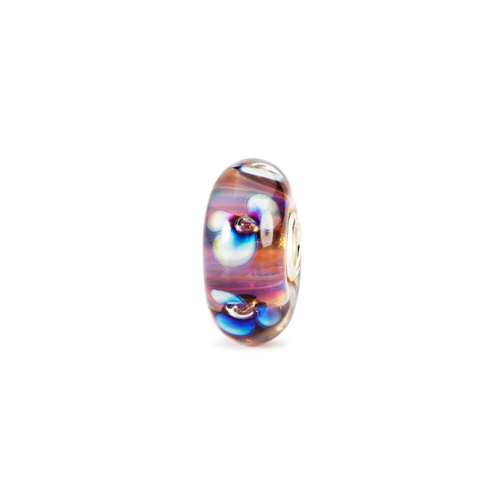 1 - Trollbeads Aurora Flowers TGLBE-10173 Purple colored glass