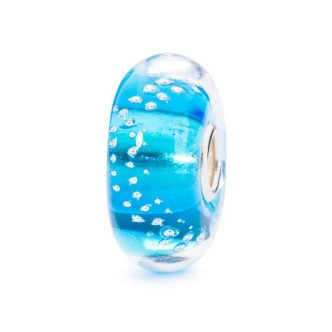 1 - Trollbeads Tracce d'Argento TGLBE-10198 Vetro azzurro