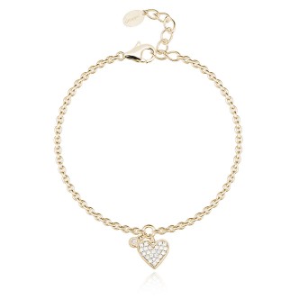 1 - Golden heart bracelet Mabina woman 533450 Silver 925