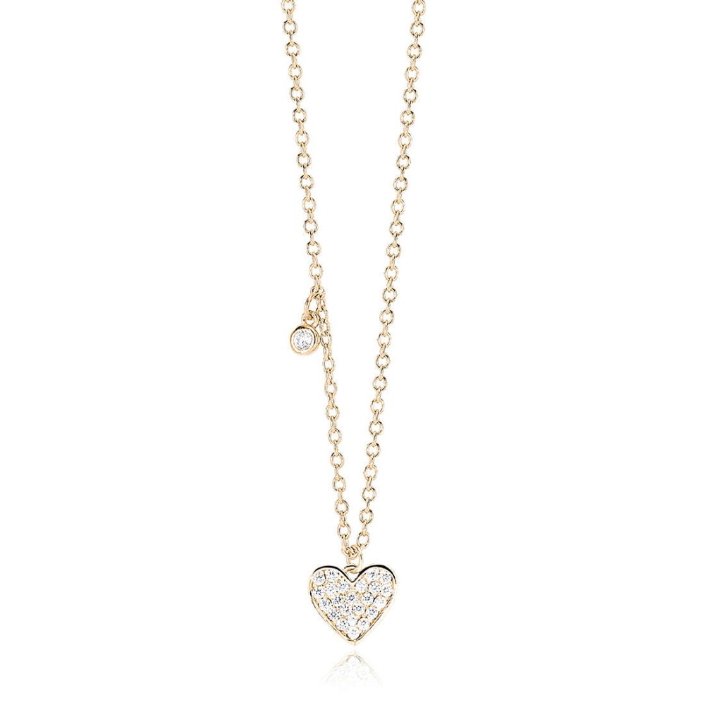 1 - Golden heart necklace Mabina woman 553397 Silver 925