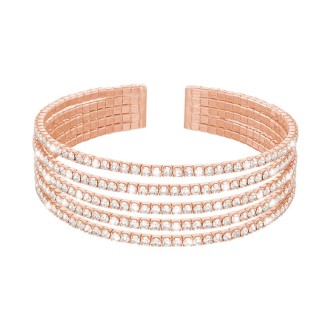 1 - Bracciale Bangle rosato Stroili dona acciaio 1668673 Romantic Shine