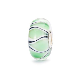 1 - Trollbeads green tulips glass TGLBE-10445