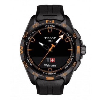 1 - Orologio Tissot T-Touch Connect Solar nero ed arancione uomo T121.420.47.051.04