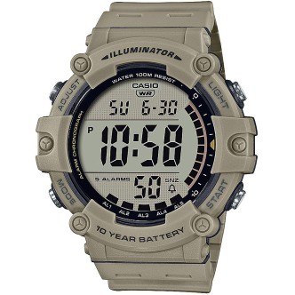 1 - Casio digital beige resin multifunction watch man AE-1500WH-5AVEF