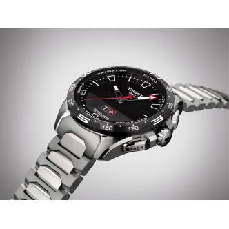 1 - Tissot T-Touch Conncet Solar watch black background steel man T121.420.44.051.01