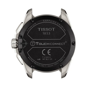 1 - Tissot T-Touch Conncet Solar watch black background steel man T121.420.44.051.01