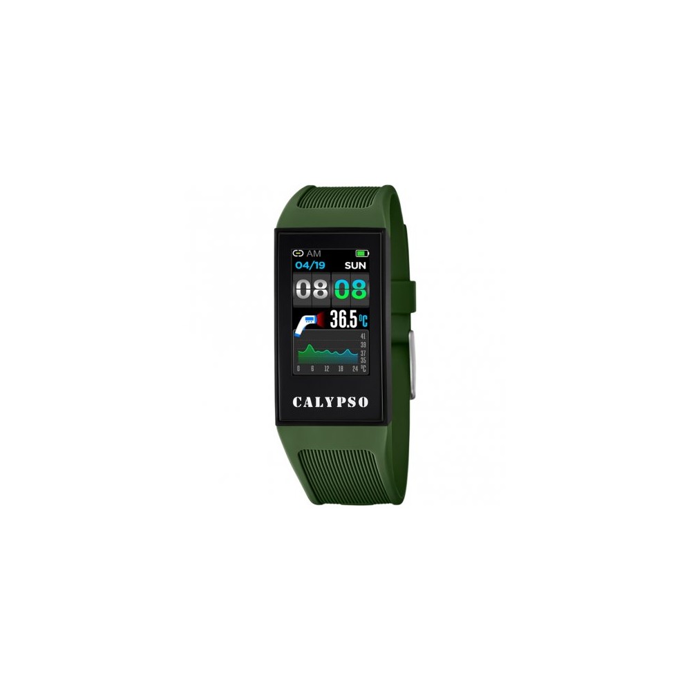 1 - Smartwatch Calypso green man K8501 / 4 resin case and strap