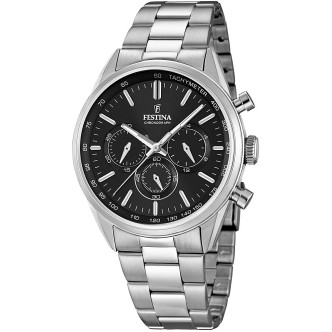 1 - estina Timeless men's chronograph watch black F16820 / 4