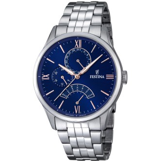 1 - Festina men's multifunction watch Retro collection blue F16822 / 3