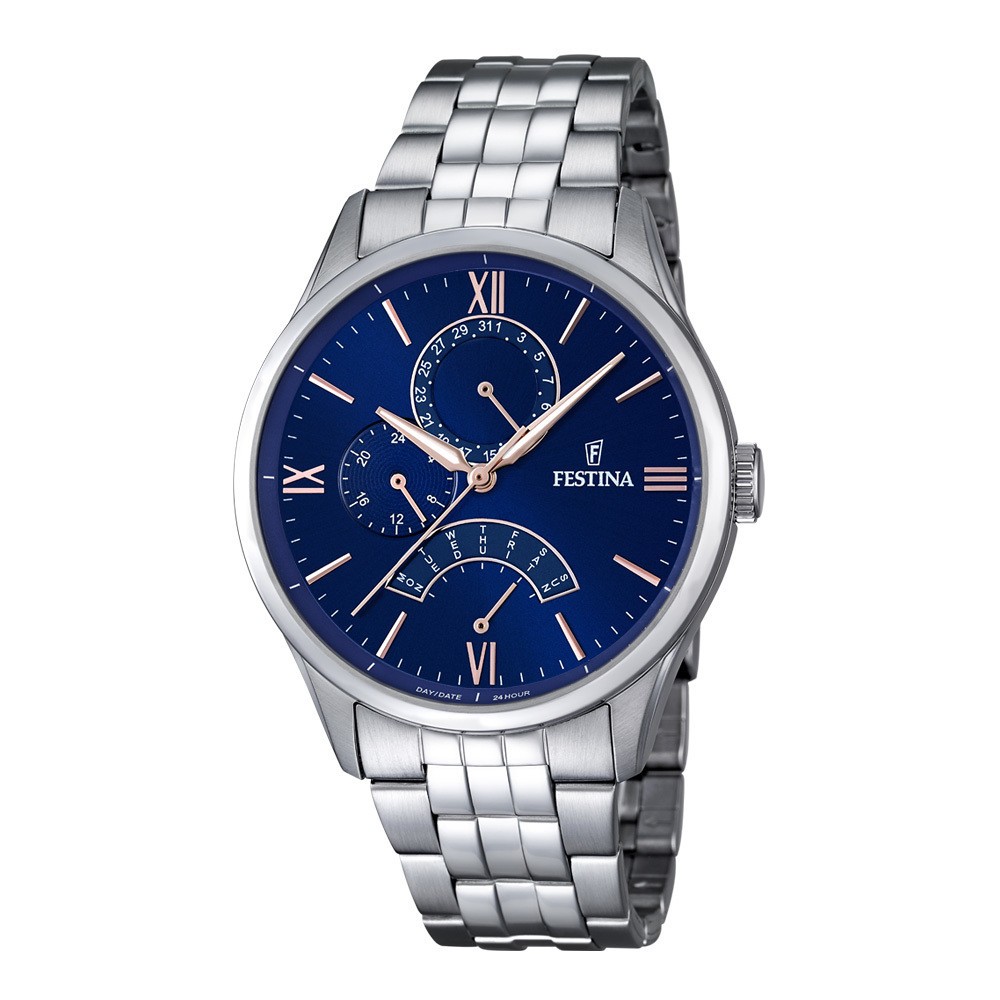 1 - Festina men's multifunction watch Retro collection blue F16822 / 3