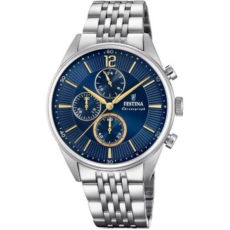 1 - Festina Timeless blue men's chronograph watch F20285 / 3