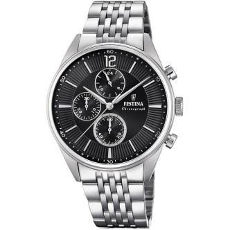 1 - Festina Timeless black men's chronograph watch F20285 / 4