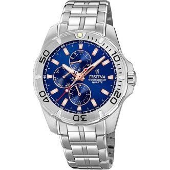 1 - Orologio Multifunzione uomo Festina blu acciaio F20445/5