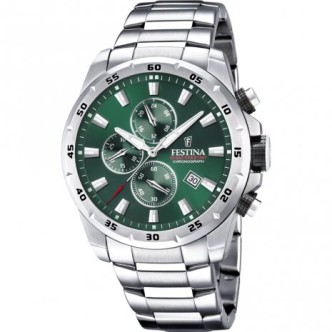 1 - Orologio Cronografo uomo Festina Sport verde acciaio F20463/2