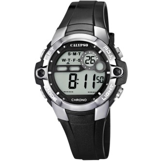 1 - Calypso digital watch black child plastic K5617 / 6 silicone strap