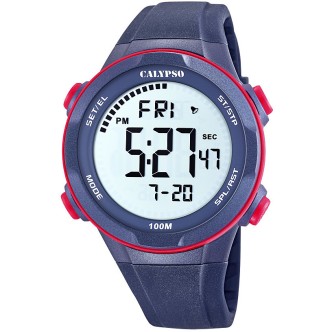 1 - Calypso blue digital watch for men K5780 / 4 plastic For Man collection