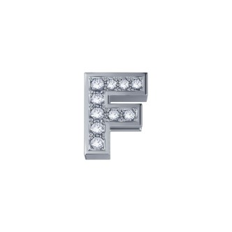 1 - Letter F element DonnaOro DCHF3319F.002 White Gold with diamonds Elements collection