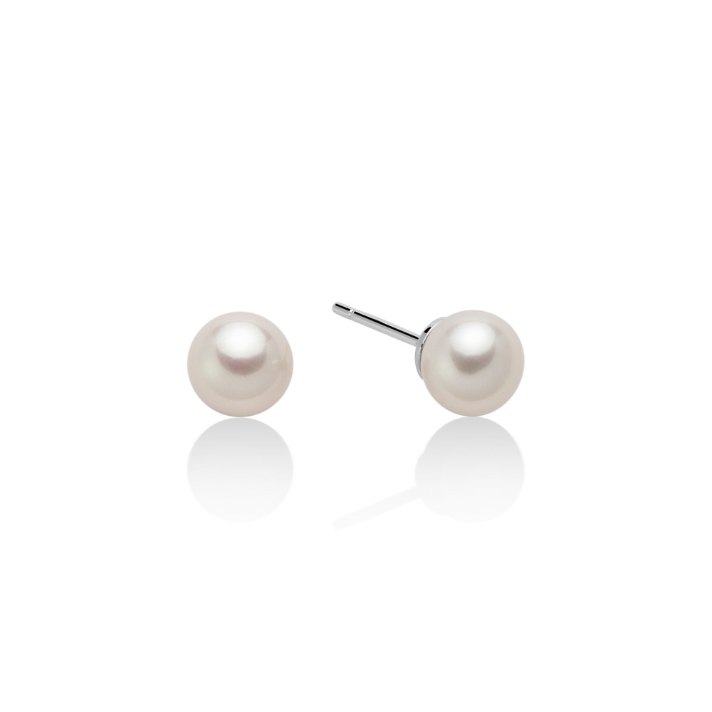 1 - Miluna Gold earrings with white pearls PPN758BMV3 Gemelle Pearls collection