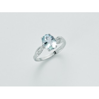 1 - Miluna Gold Aquamarine ring with diamonds for women LID3306