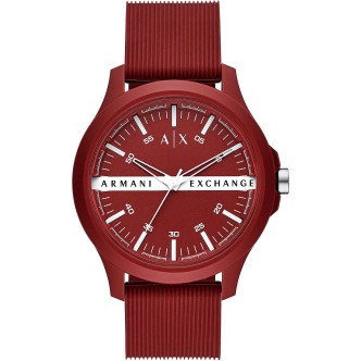 1 - Orologio uomo Armani Exchange rosso silicone solo tempo AX2422