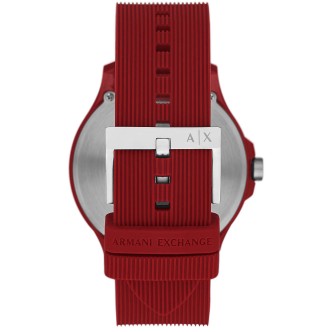 1 - Orologio uomo Armani Exchange rosso silicone solo tempo AX2422