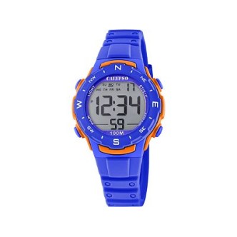 1 - Orologio bambino digitale Calypso blu K5801/3 cinturino silicone