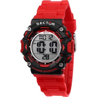 1 - Sector red digital watch for men R3251544002 EX-32 plastic and silicone