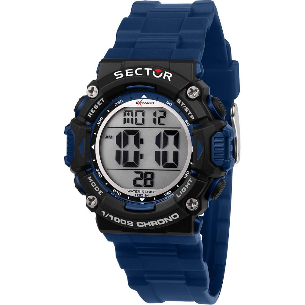 1 - Orologio digitale uomo Sector blu R3251544003 EX-32 plastica e silicone