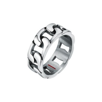 1 - Sector Row men's ring in polished steel SACX12021 size 21