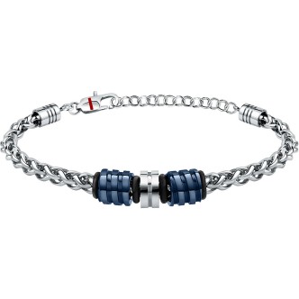 1 - Bracciale uomo Sector Ceramic Blue SAFR17 acciaio