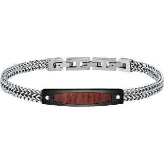 1 - Sector Wood men's steel and wood bracelet SATL09