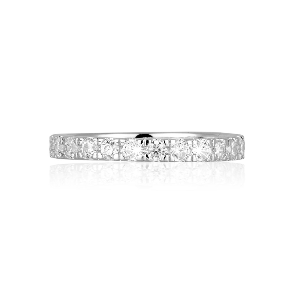 1 - Eternity ring for woman Mabina Argento with zircons 523002/17 size 17