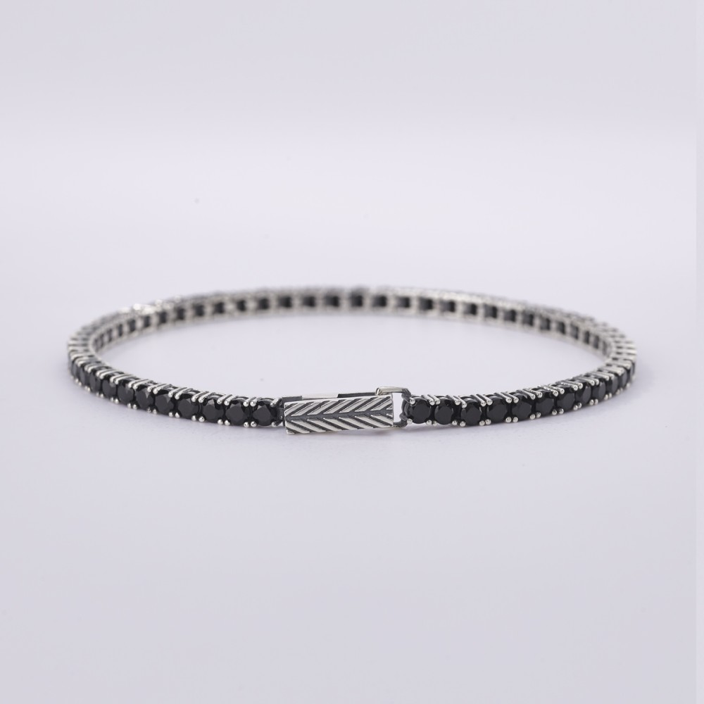 1 - Tennis bracelet Mabina woman 533426-S Burnished 925 silver