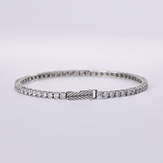 1 - Tennis bracelet man Mabina Silver 925 with zircons 533436-M