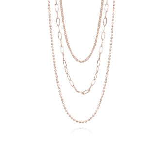 1 - Mabina rosy 925 silver woman 3-wire necklace 553345