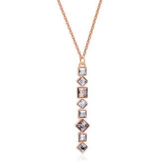 1 - Symphonia Brosway rosé women's necklace BYM64 Steel with crystals.