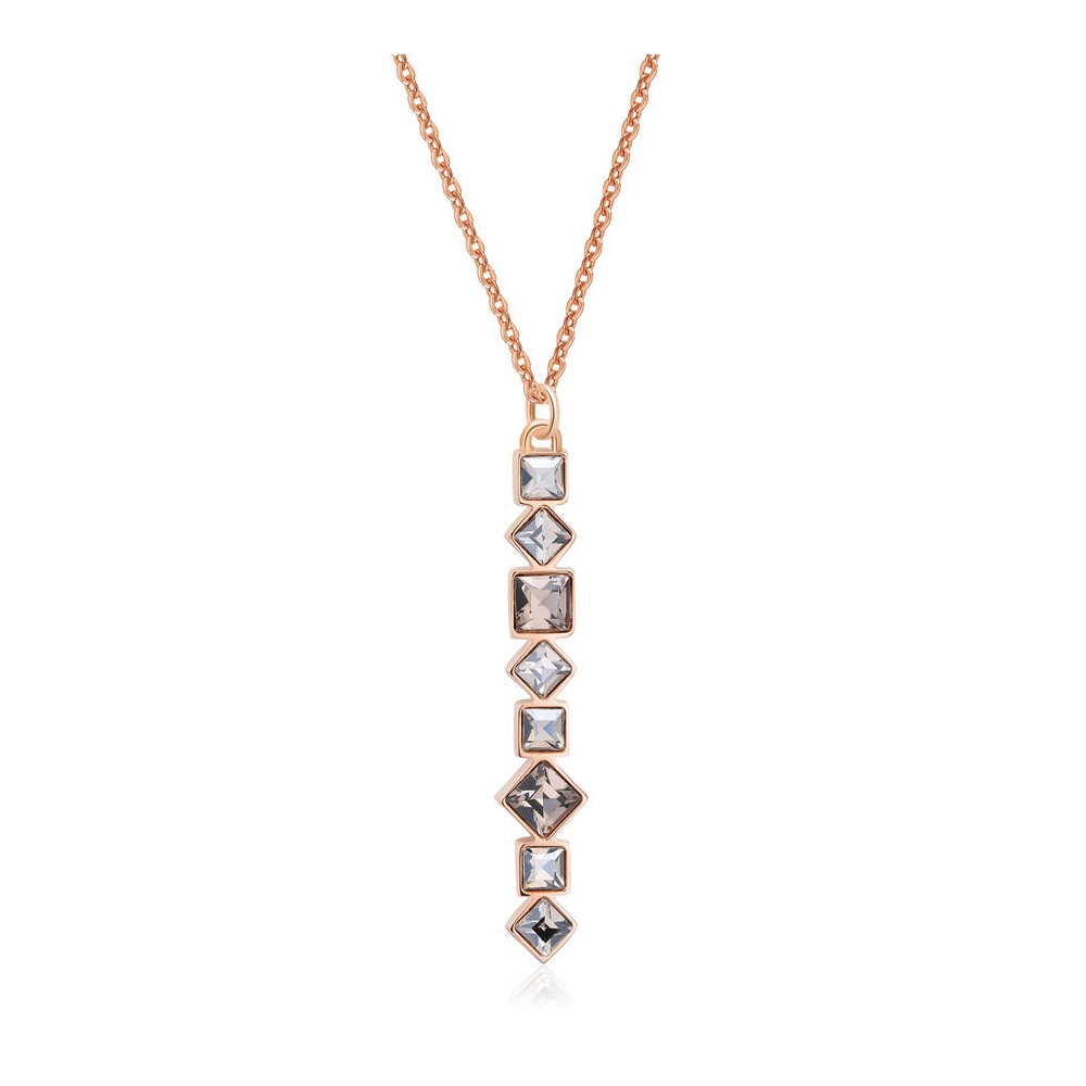 1 - Symphonia Brosway rosé women's necklace BYM64 Steel with crystals.