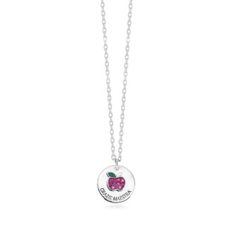 1 - Necklace Grazie Maestra Mabina woman 925 Silver with rubies and emeralds 553408