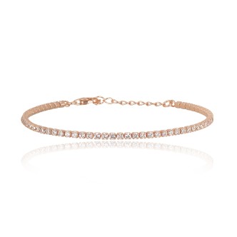 1 - Bracciale Tennis donna rosato Mabina Argento con zirconi 533284