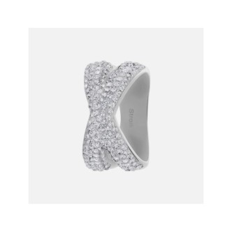 1 - Stroili Phantasya women's ring with crossed band with crystals 1670552